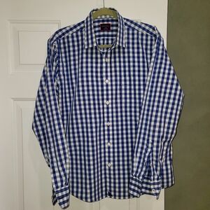 Untuckit, Size L, Gingham Blue